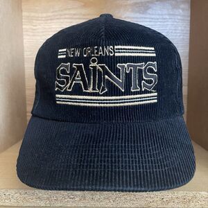 Vintage New Orleans Saints Corduroy Hat Bar Skinny Snapback Drew Pearson YoungAn